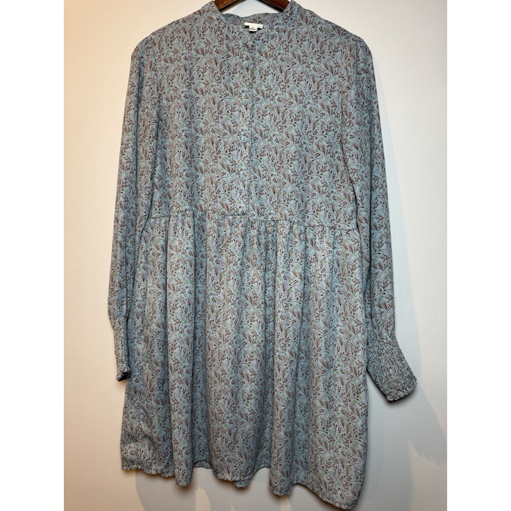JDY ENGLISH LONG SLEEVE‎ Peasant SMOCKED MINI FLORAL dress 34EU Medium JDYCARMEN